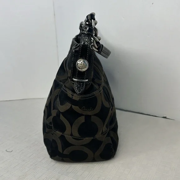 Coach Madison Luxury Designer Logo Tribeca Black Hobo EUC 14127 - Picture 2 of 10